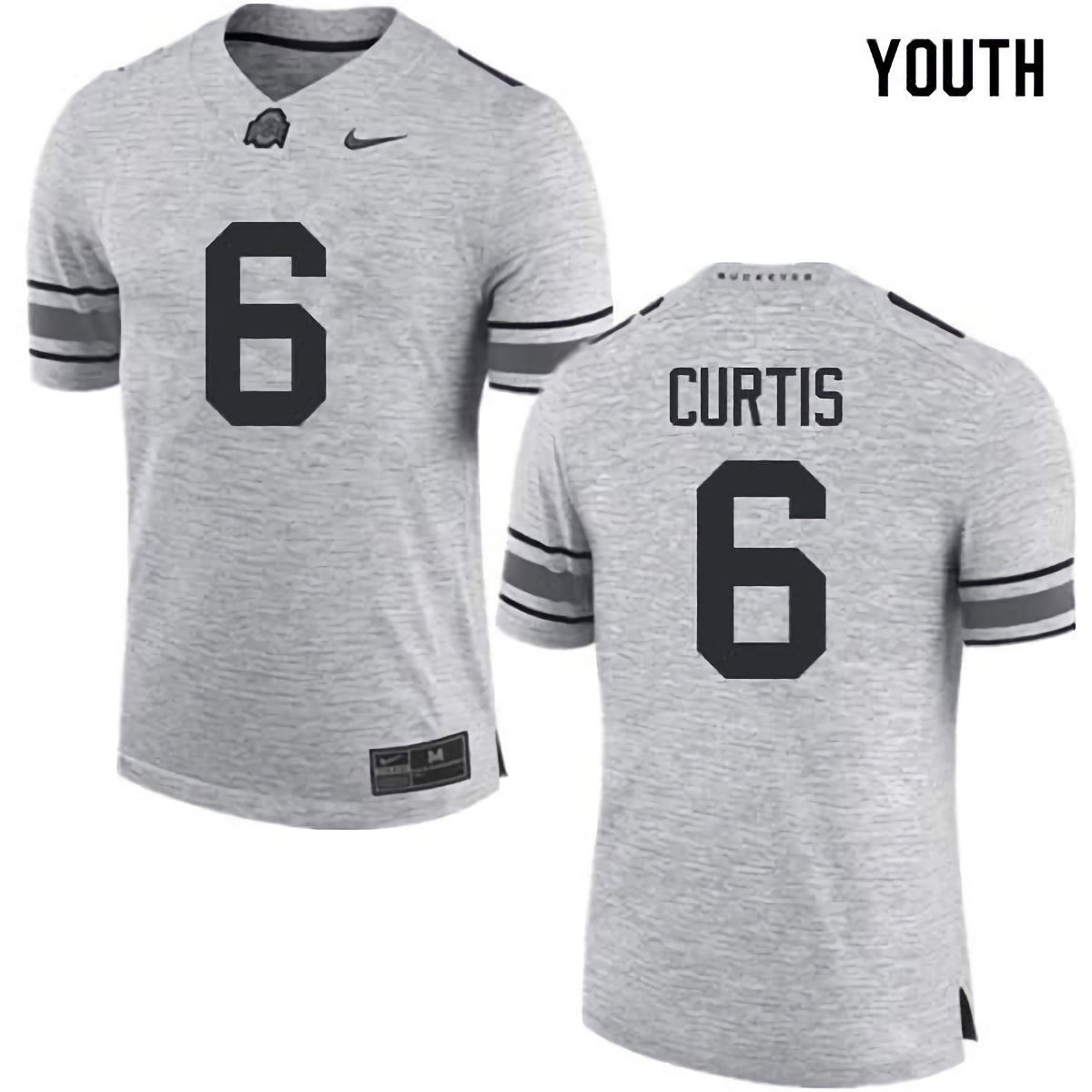 Kory Curtis Ohio State Buckeyes Youth NCAA #6 Nike Gray College Stitched Football Jersey BXZ7556MH